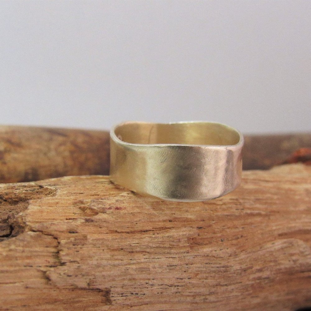 Wedding band - 14k solid yellow gold wedding ring - 18K 24K